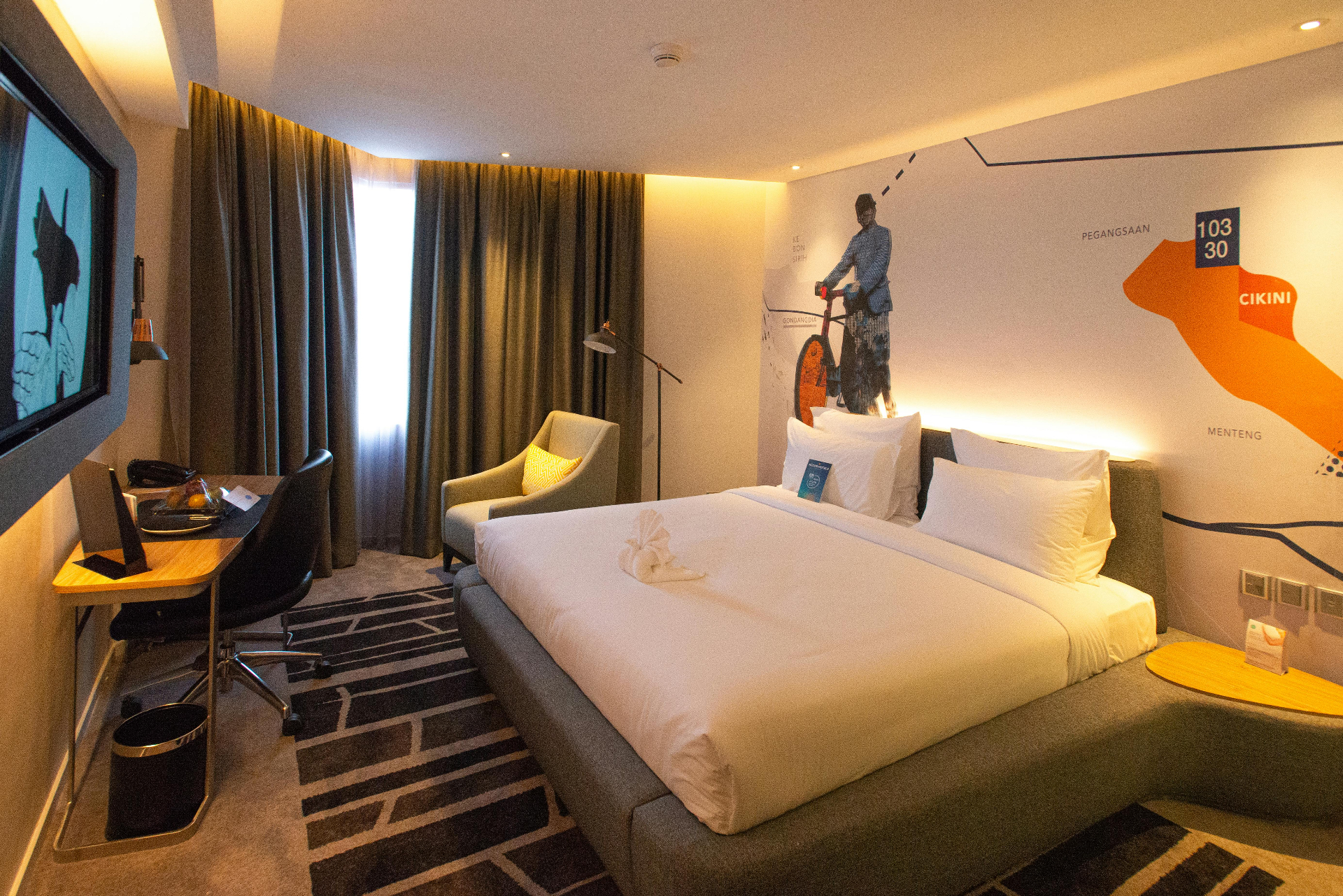 Comfortable hotel room prepared for guests